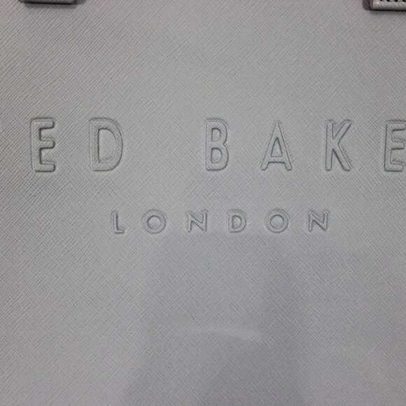 Ted Baker London Embossed Logo Large Tote Bag – Light Gray - Picture 3 of 6